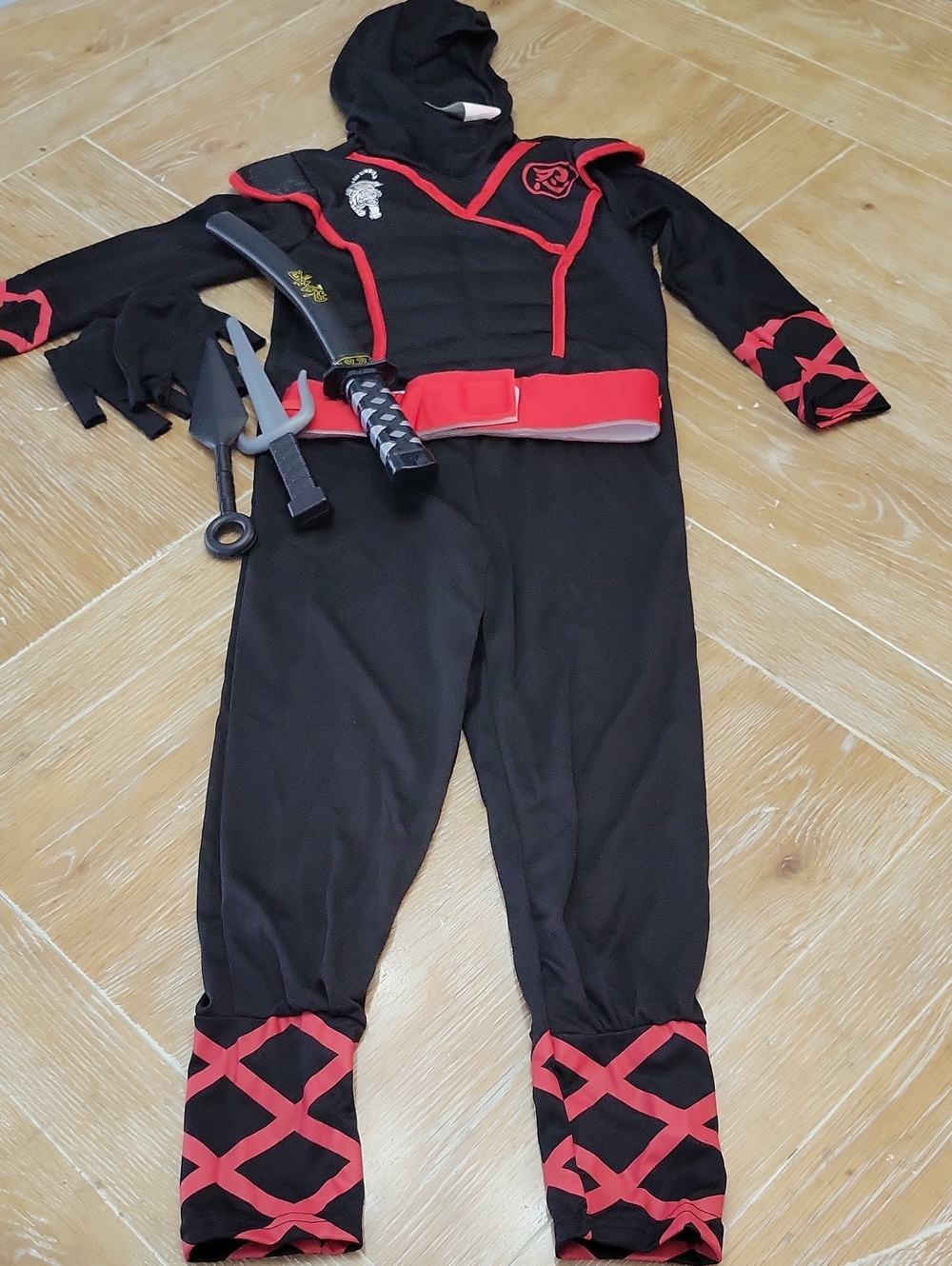 Spooktacular Creations Child Boy Ninja Costume Dwluxe Set Small--5-7Yrs. New